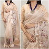Ynf7401 Tissue With Embroidery Work Sarees Collection Wholesale In India